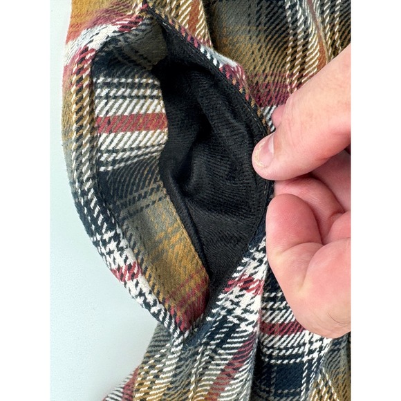 Orvis Mens Plaid Flannel Shacket Large Heavy Pocket‎ Shirt Browns Outdoors - Picture 8 of 15